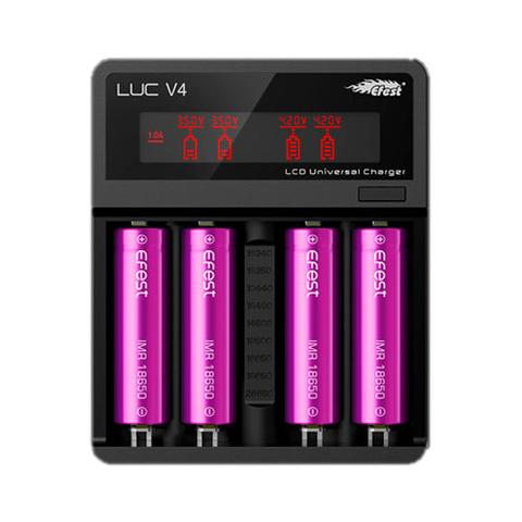 Efest LUC V4 Li-ion Battery Charger w/ 4 Bays and LCD Display